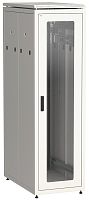 ITK LINEA N Шкаф напольный сетевой 19" 47U 800х1000мм стеклянная передняя дверь задняя металлическая серый | код LN35-47U81-GM | IEK